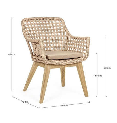 SILLA EXTERIOR MADISON NATURAL