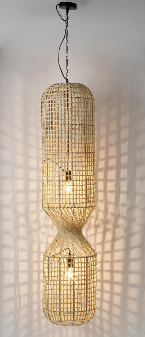 LÁMPARA COLGANTE BEIGE MALABO 132