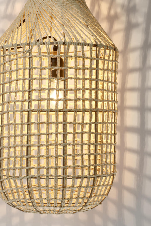 LÁMPARA COLGANTE BEIGE MALABO 132