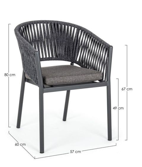 SILLA EXTERIOR FLORENCIA ANTRACITA