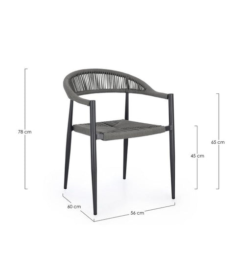 SILLA EXTERIOR JANDIA GRIS