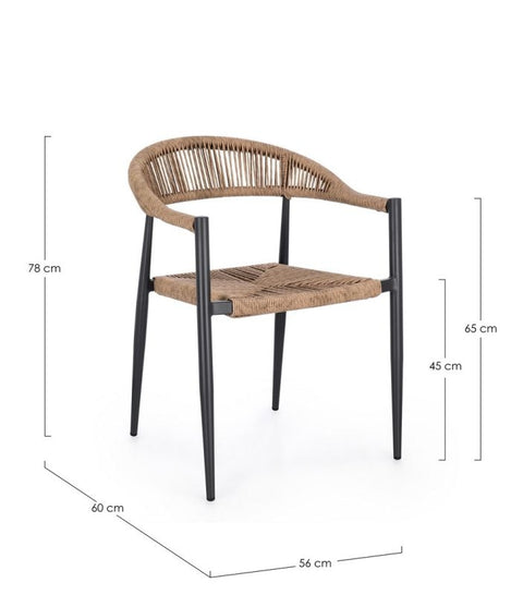 SILLA EXTERIOR JANDIA NATURAL