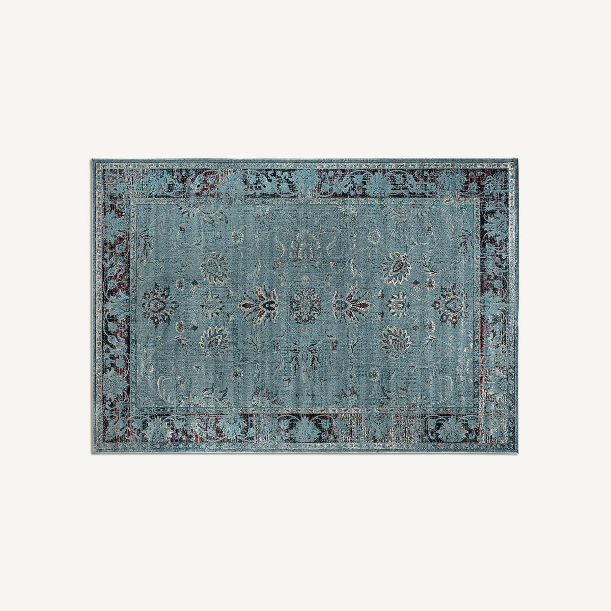 Alfombra Suyay — Viscosa turquesa
