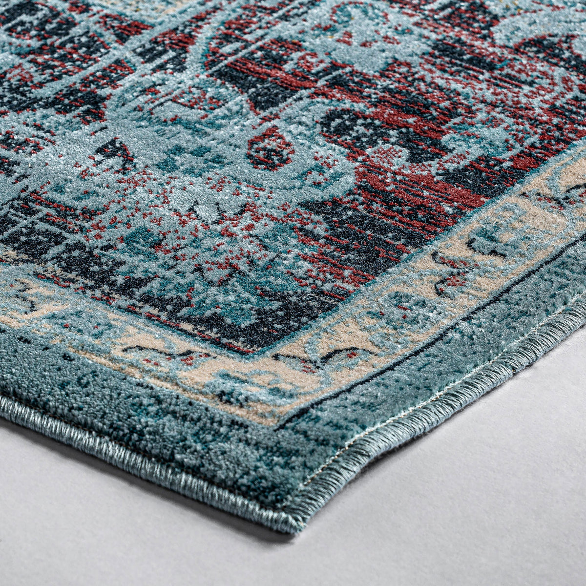 Alfombra Suyay — Viscosa turquesa