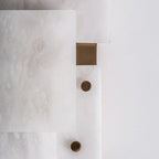Aplique Chanya — Alabastro blanco
