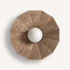 Aplique Jacquard — Madera de mango marrón