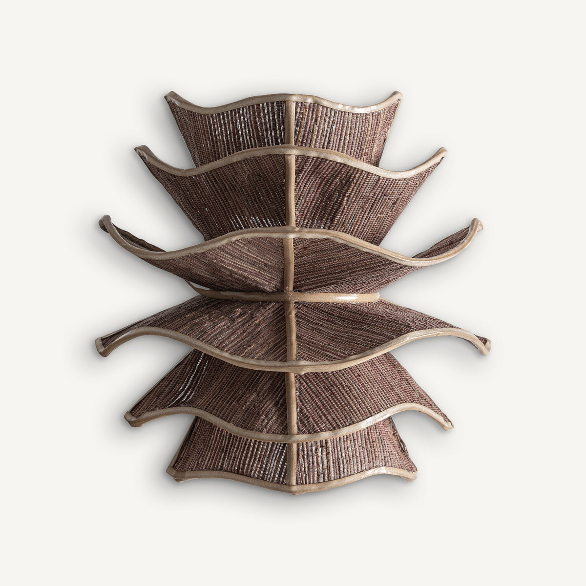 Aplique Thenny — Fibra natural marrón