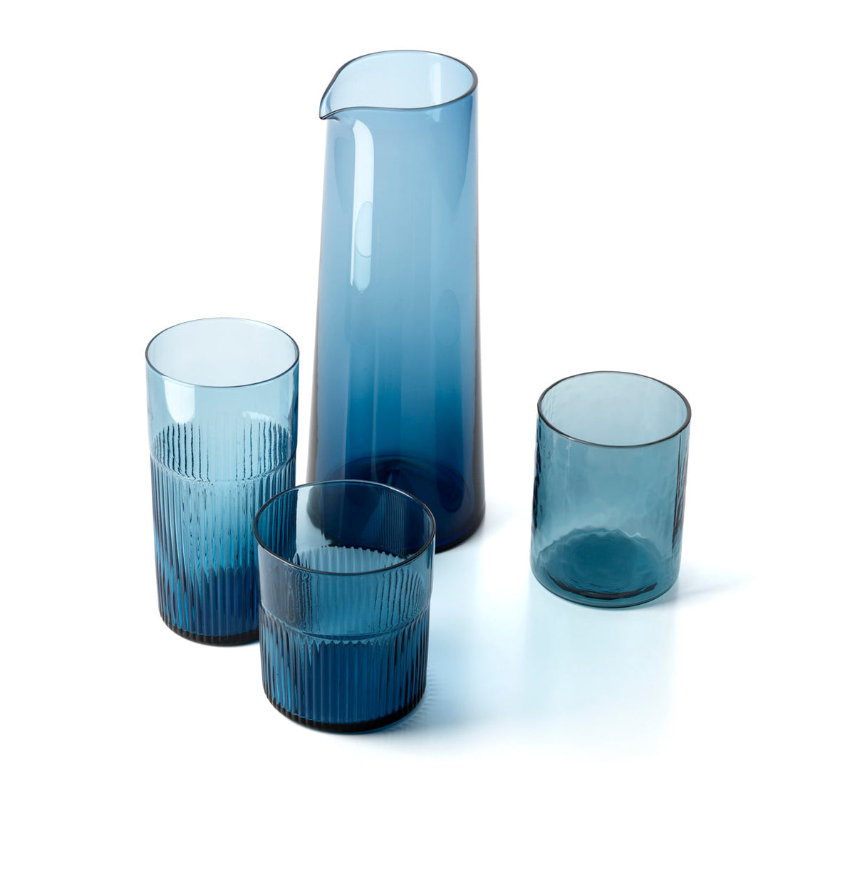 Vaso Azure Rippled Low Tumbler