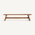 Banco Badai — Madera de mango marrón envejecido
