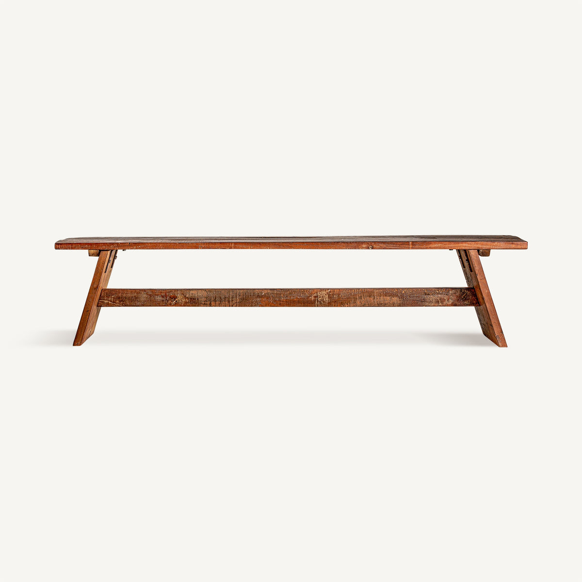 Banco Badai — Madera de mango marrón envejecido
