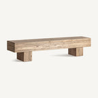 Banco Bergle — Madera de teca reciclada marrón