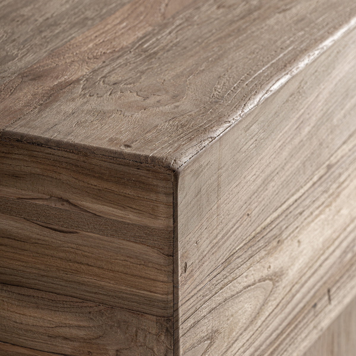 Banco Bergle — Madera de teca reciclada marrón
