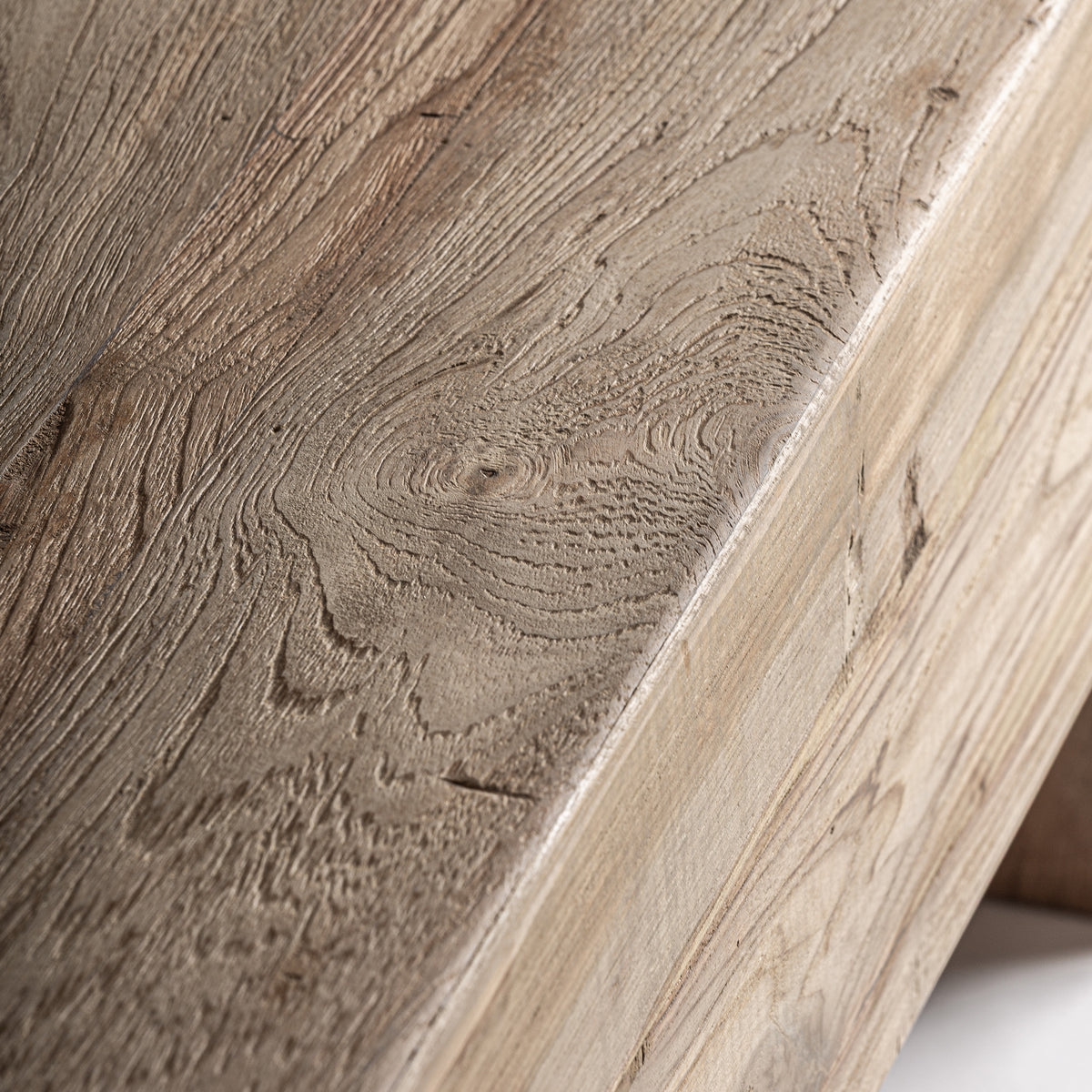 Banco Bergle — Madera de teca reciclada marrón