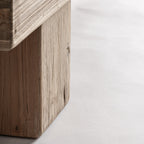 Banco Bergle — Madera de teca reciclada marrón