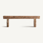Banco Dodka — Madera de teca reciclada marrón envejecido