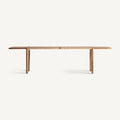 Banco Hallen — Madera de teca marrón