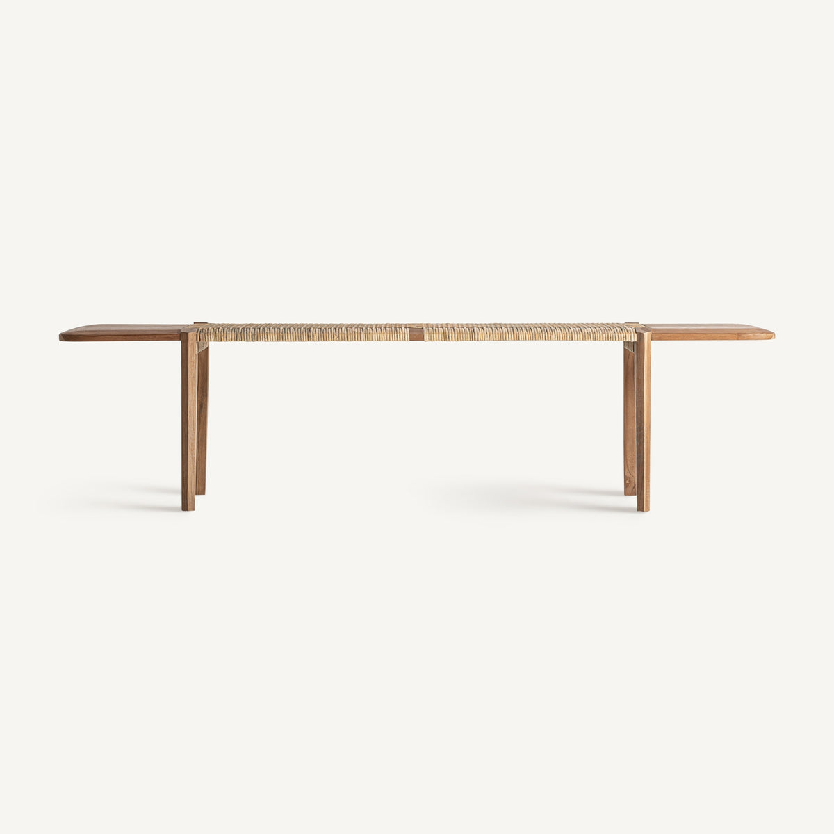 Banco Hallen — Madera de teca marrón