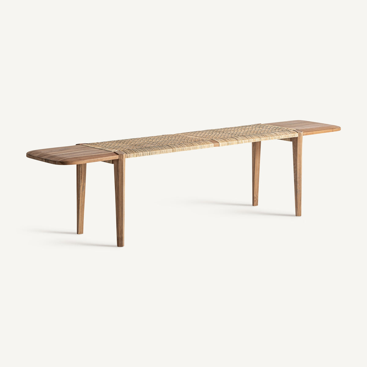 Banco Hallen — Madera de teca marrón