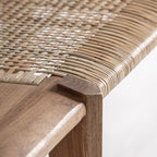 Banco Hallen — Madera de teca marrón