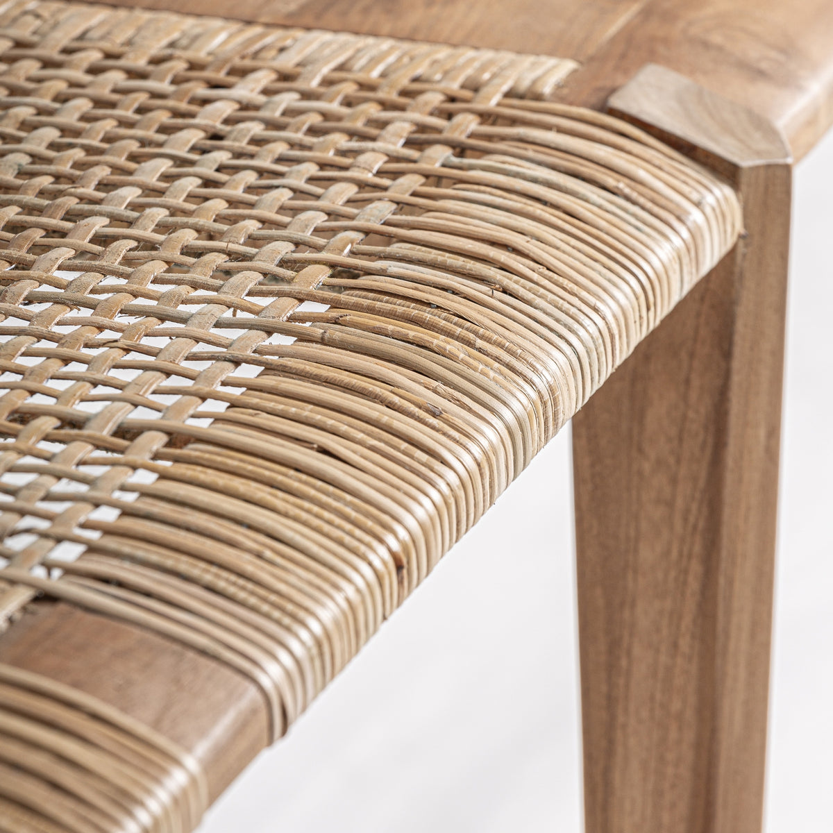 Banco Hallen — Madera de teca marrón