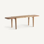 Banco Hallen — Madera de teca marrón