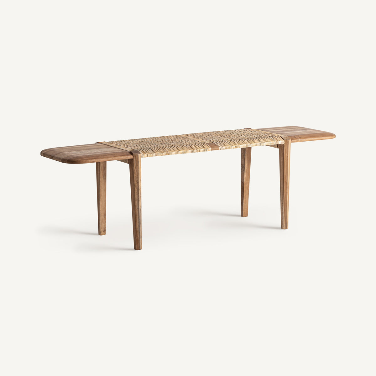 Banco Hallen — Madera de teca marrón
