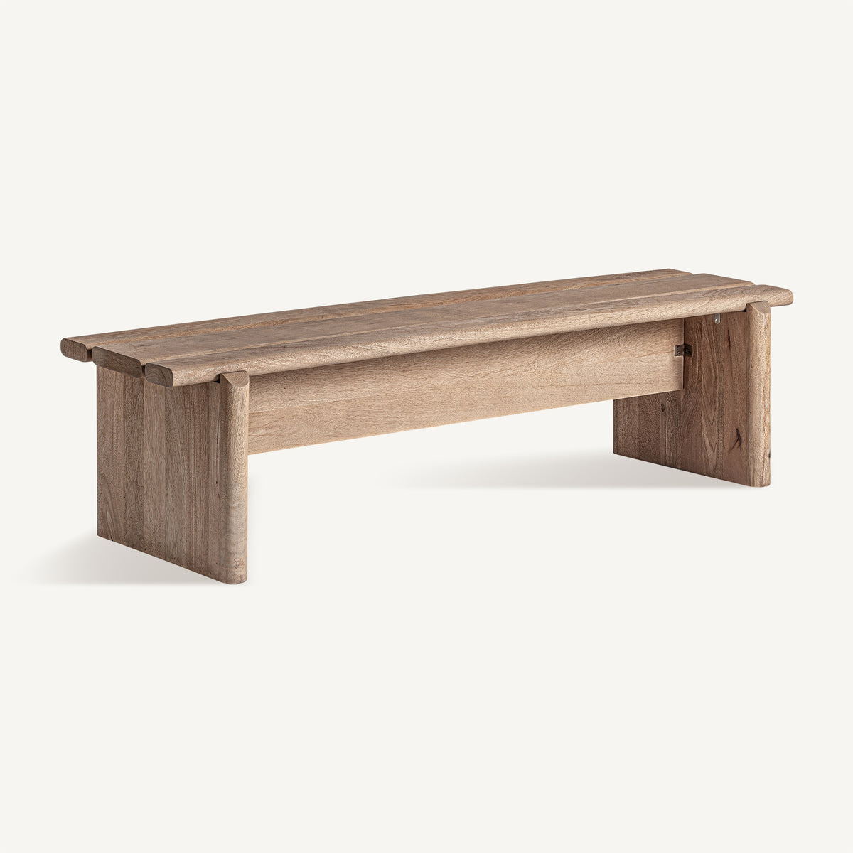 Banco Jacquard — Madera de mango marrón claro