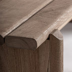 Banco Jacquard — Madera de mango marrón claro