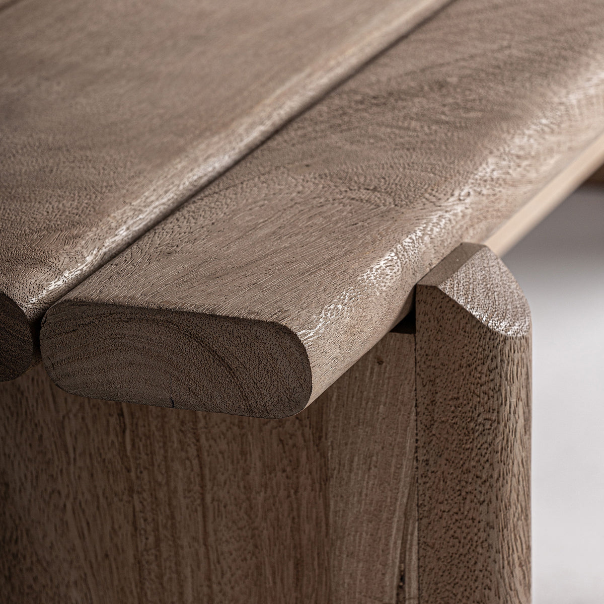 Banco Jacquard — Madera de mango marrón claro