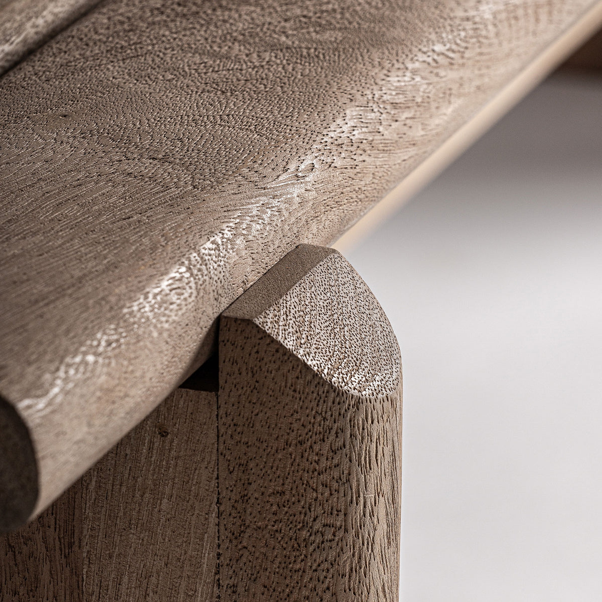 Banco Jacquard — Madera de mango marrón claro