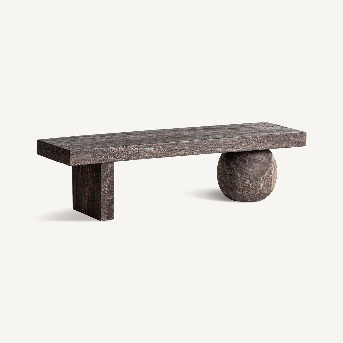 Banco Laoel — Madera suar marrón envejecido