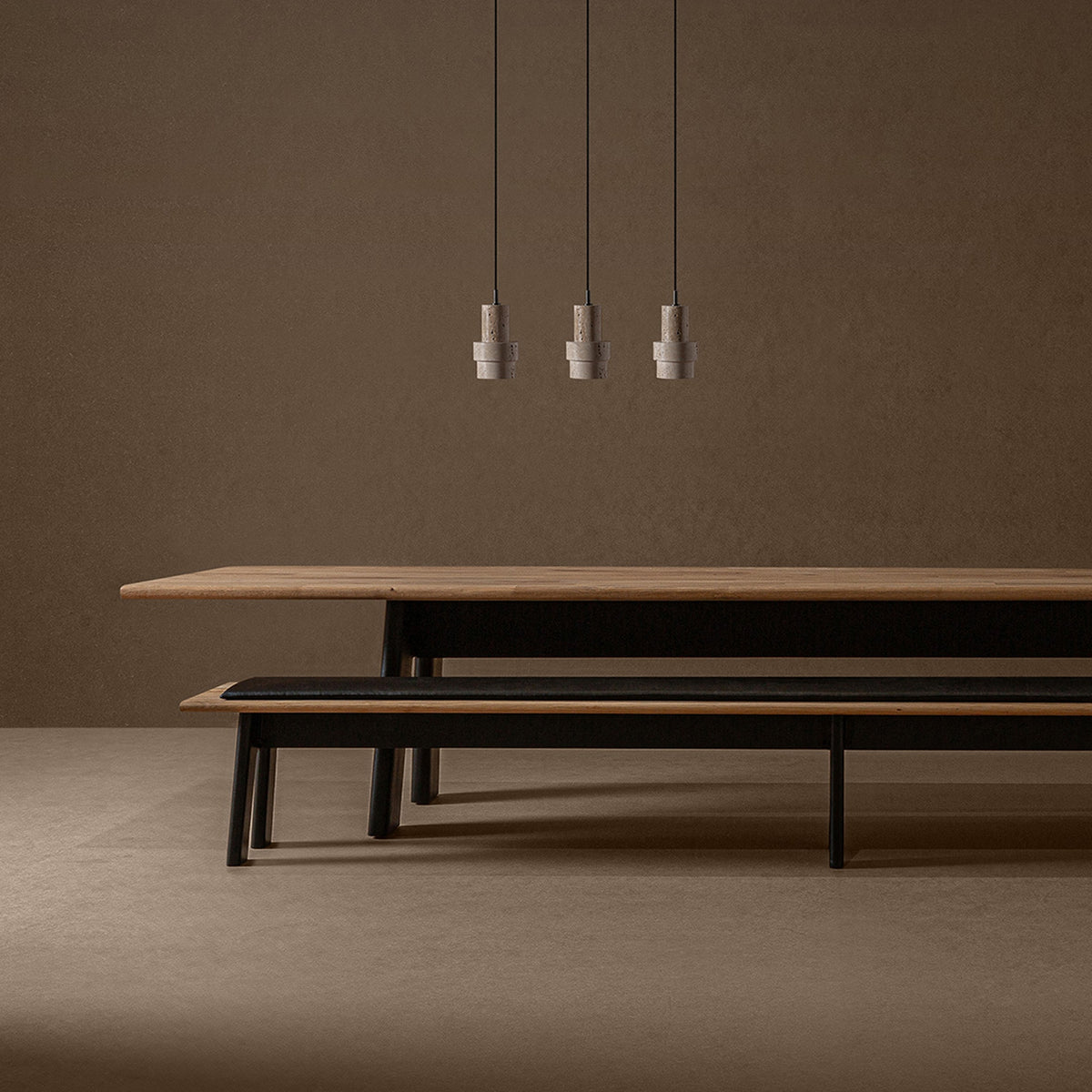 Banco Nara — Madera roble negro