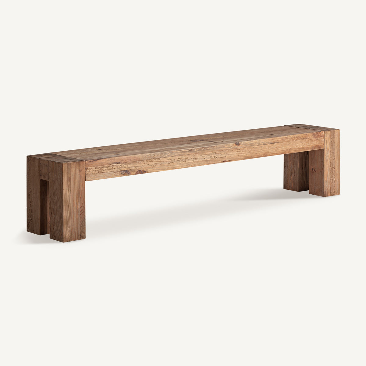 Banco Truel — Madera de pino reciclado marrón envejecido