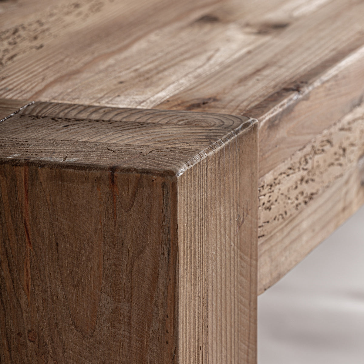 Banco Truel — Madera de pino reciclado marrón envejecido