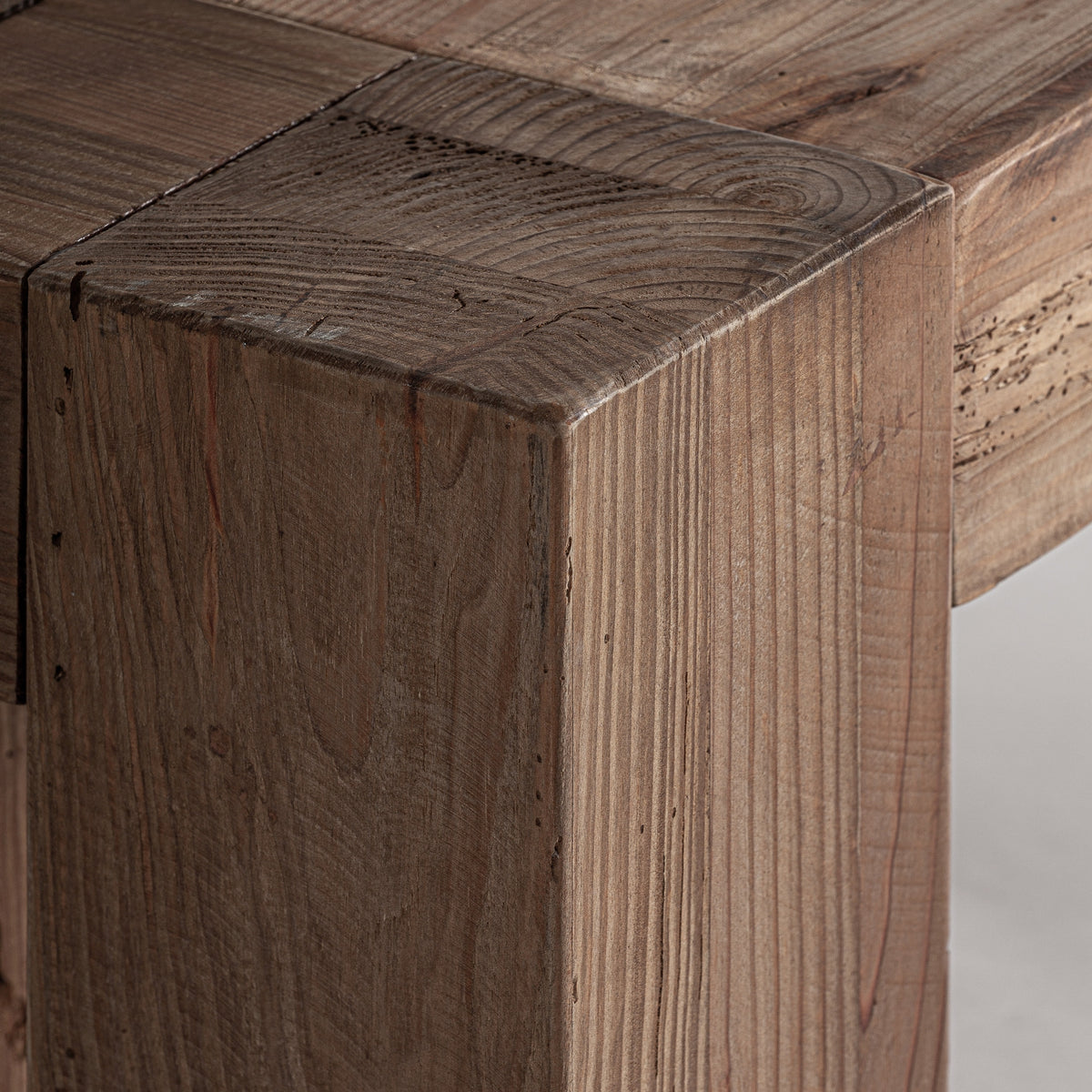Banco Truel — Madera de pino reciclado marrón envejecido