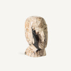 Busto Belle — Madera petrificada marrón envejecido