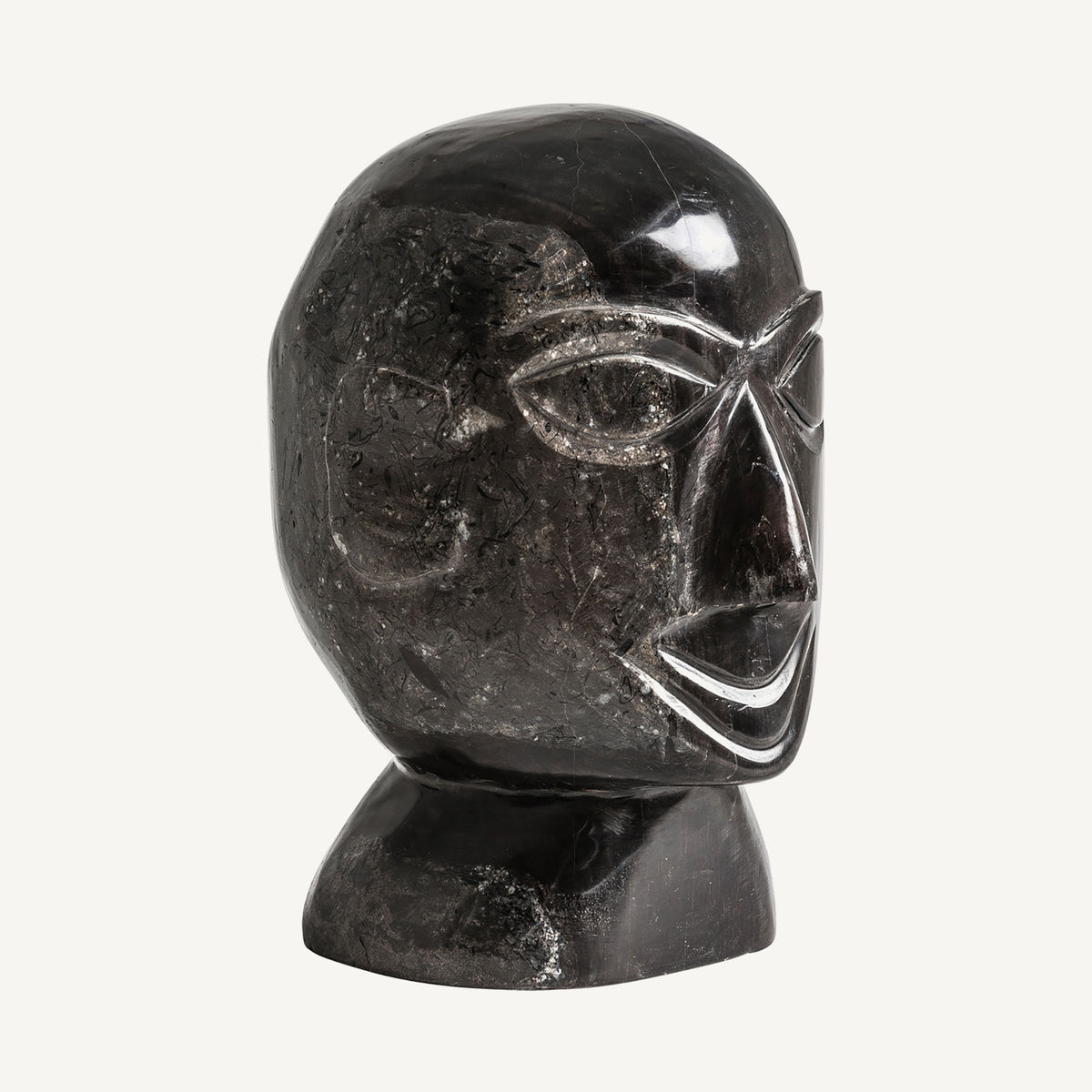 Busto Belle — Madera petrificada marrón envejecido
