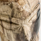 Busto Belle — Madera petrificada marrón envejecido