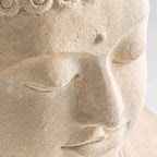 Busto Budha — Cemento blanco roto