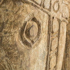 Busto Caballo — Madera antigua marrón envejecido