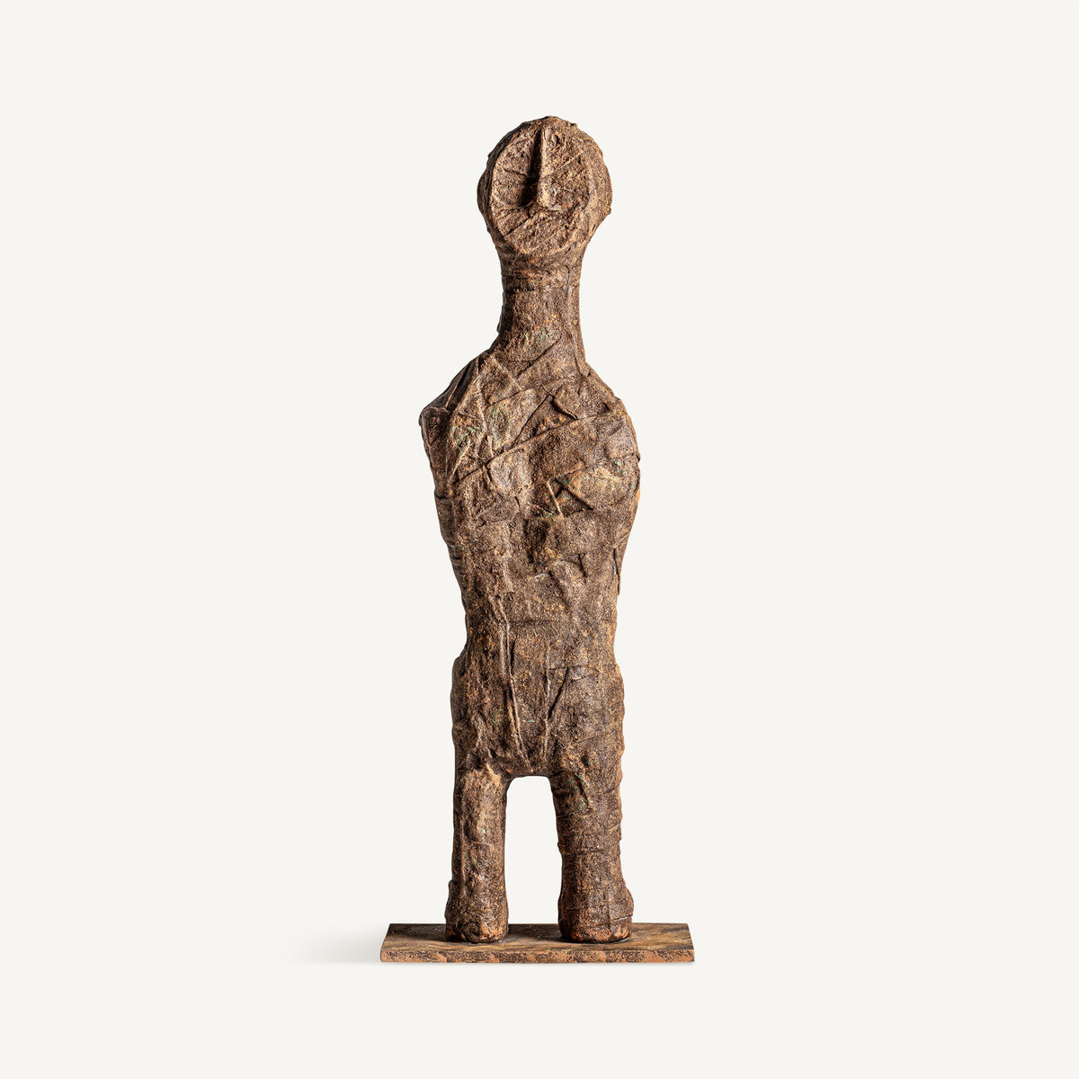Busto Jam — Papel maché marrón