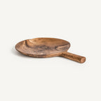Centro con asa Ikuah — Madera de teca marrón