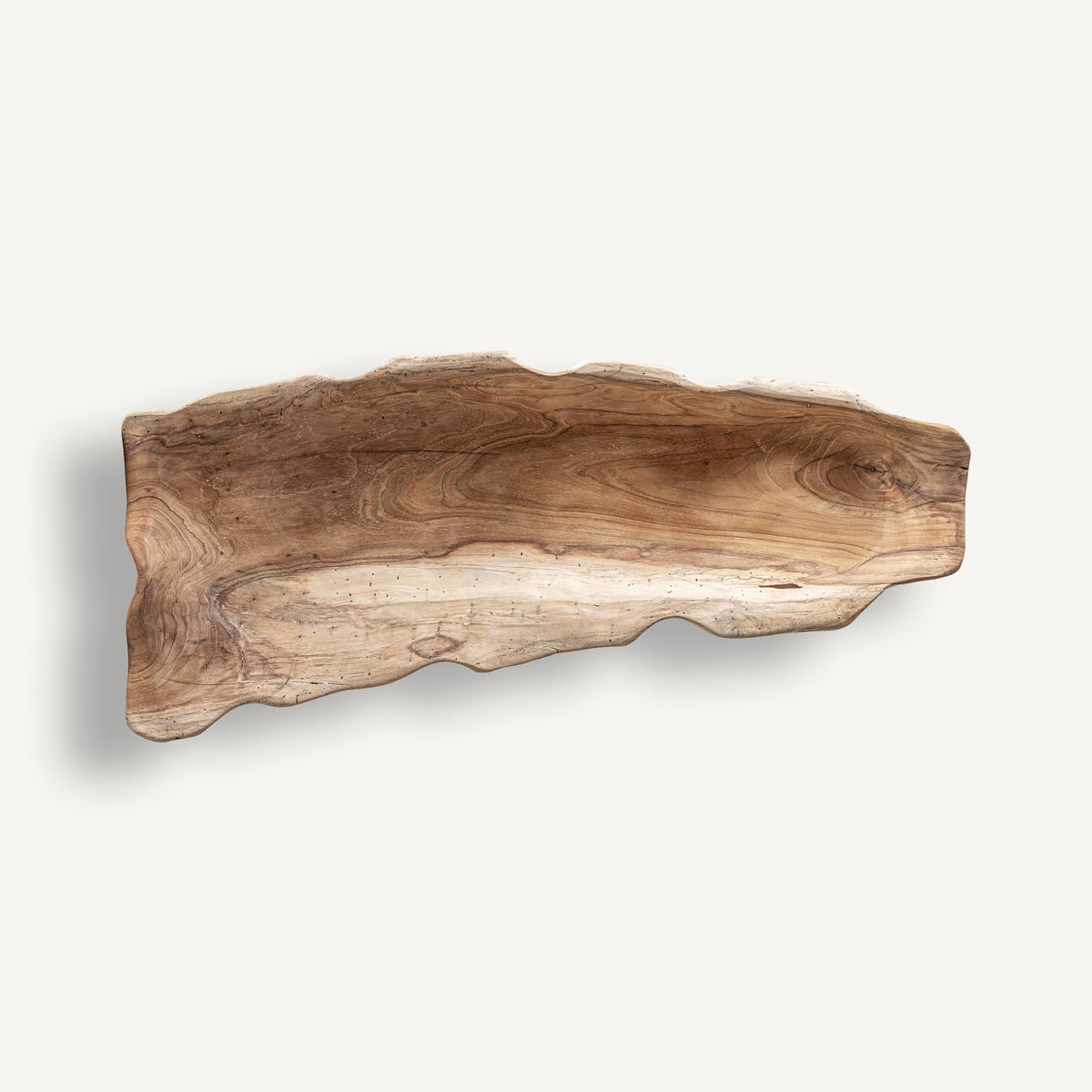 Centro de mesa Mezka — Madera de teca marrón