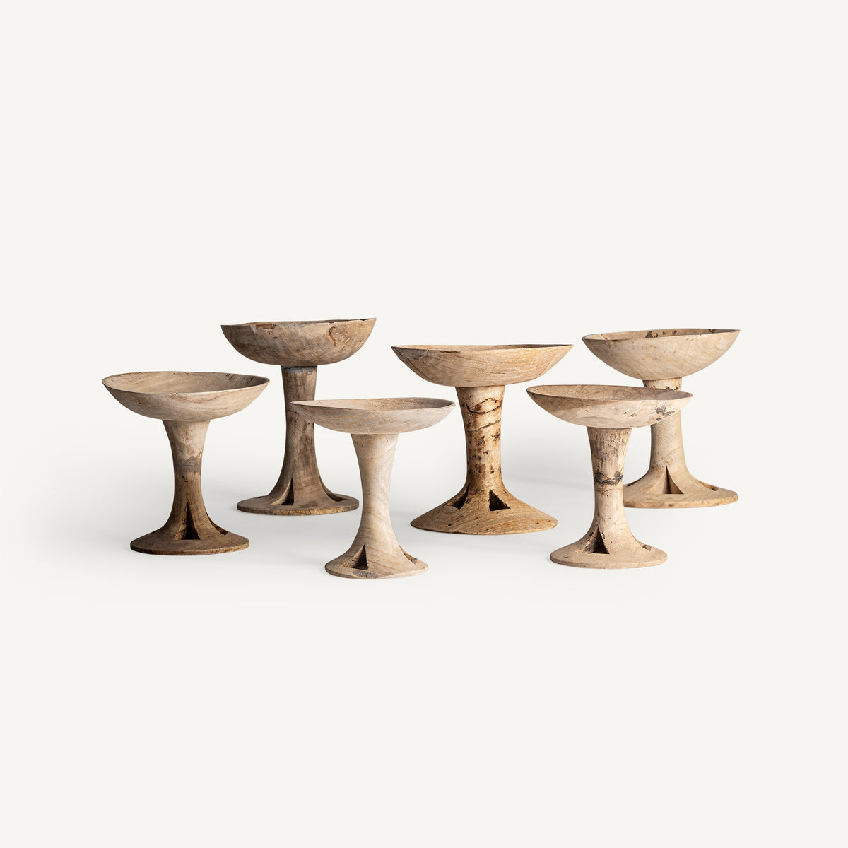 Centro de mesa Raynal — Madera suar marrón envejecido