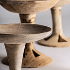 Centro de mesa Raynal — Madera suar marrón envejecido