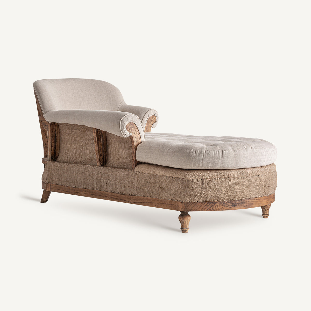 Chaise longue Grone — Madera mindi marrón