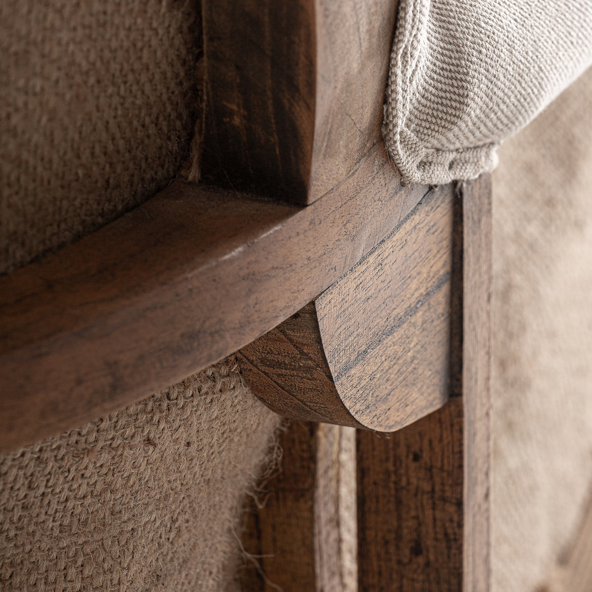 Chaise longue Grone — Madera mindi marrón