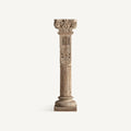 Columna Askale — Madera de teca marrón envejecido