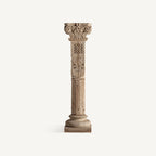 Columna Askale — Madera de teca marrón envejecido