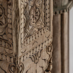 Columna Askale — Madera de teca marrón envejecido